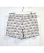 Ann Taylor LOFT Shorts Riviera Jacquard Shimmer Copper Cream Pockets Size 4 - $314.28 MXN