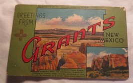 Vtg Linen Postcard Greetings from Grants New Mexico 1940&#39;s - $5.00