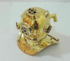 Divers Diving Helmet Full Brass Marine US Navy Mark V Scuba Replica Collectible - £136.84 GBP