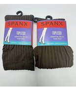 SPANX by Sara Blakely Topless Trouser Socks Knee High 010R Brown Rib 2-P... - $14.95