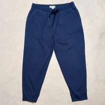 Orvis Navy Blue Drawstring Tapered Fleece Joggers Sweatpants - Mens Size Large - £18.04 GBP