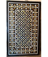 48x28"  black Marble Hand Made table Top Home garden coffee dining inlay... - $2,899.00