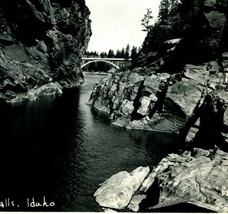 RPPC Post Falls Idaho Id Fiume E Ponte Vista Unp 1940s Cartolina - £8.07 GBP