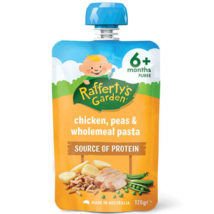 Raffertys Garden 6+ Months Chicken Peas &amp; Wholemeal Pasta 120g - £51.65 GBP