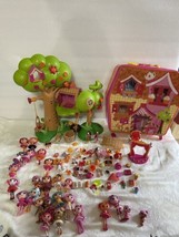 Huge Lot Lalaloopsy Mini 3&quot; figures dolls Playsets treehouse pets storag... - $98.95