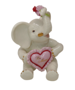 Lenox Be Mine Valentine Elephant 24kt Gold Trimmed Elephant Figurine - $29.39