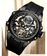 MEGIR 2243G Automatic Mechanical Men's Watch Skeleton Stainless Steel 43... - $154.90