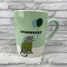 Starbucks 2020 Coffee Mug Cheetah Leopard and Balloons Green and Ivory 10oz - £11.96 GBP