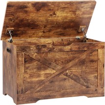 Storage Chest, Wooden Storage Bench, Entryway Shoes Bench With 2, Rustic... - £68.37 GBP