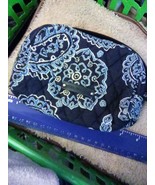 Vera Bradley Blue Bandanna Pattern Cosmetic Bag Vinyl Lined 8&quot; - EUC - $19.24 CAD