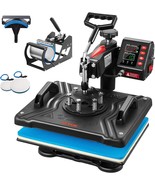 VEVOR 5 in 1 Heat Press Machine 12x15 Inch 360 Swing Away Shirt Press Ma... - $195.99