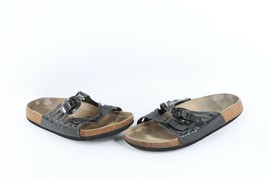 Vtg Betula Birkenstock Womens 9 Distressed Patent Leather Buckle Sandals... - £30.99 GBP