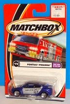 Matchbox 2002 Kids Cars Of The Year Series #73 Pontiac Piranha Blue &amp; Si... - £3.18 GBP