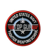 Top Gun Fighter School US Navy Embroidered Hook &amp; Loop Tactical Morale P... - $7.99