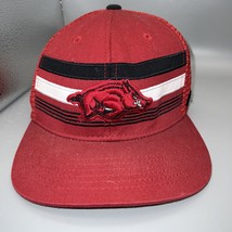 Vtg Russell Arkansas Razorbacks Snap Back Mesh Trucker Style Ball Cap - £12.64 GBP