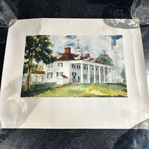 Vintage Mount Vernon Ladies Association 1937 Watercolor Print W ORIGINAL TUBE - $29.95