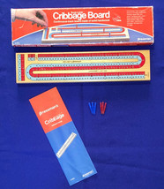 Vintage Pressman Sure-Lane Cribbage game 1983 solid wood board #1010 - £8.04 GBP
