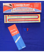 Vintage Pressman Sure-Lane Cribbage game 1983 solid wood board #1010 - $190.07 MXN