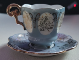 2 Pcs. Teacup and Saucer Set West Virginia Collectible Cute &quot;Doesn&#39;t Match&quot; - $21.11 CAD