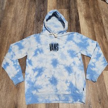 Vans Off The Wall Hoodie Blue White Size S Tie Dye Sweater Sweatshirt Su... - $372.19 MXN