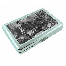 Vintage Pirate Ship D6 Silver Metal Cigarette Case RFID Protection Wallet - $16.78