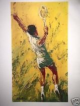 Leroy Neiman Poster &quot;BIG SERVE&quot; rare vintage tennis art - £46.89 GBP