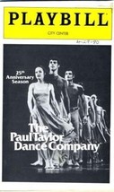 Playbill Paul Taylor Dance Company 25th Season 1980 New York City Center - £11.68 GBP