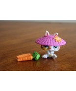 Littlest Pet Shop 1067 Deco Bunny Rabbit Wht Colorful Flowers Blue Eyes ... - $186.21 MXN