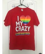 Delta Adult Unisex Gay Pride T-Shirt &quot;I Love My Crazy Girlfriend&quot; Size M... - $45.26 CAD