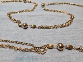 Vintage Extra Long Gold Tone Chain Necklace, Fashion/Costume Jewelry, 60&#39;&#39; - £11.20 GBP