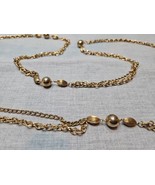 Vintage Extra Long Gold Tone Chain Necklace, Fashion/Costume Jewelry, 60&#39;&#39; - £11.37 GBP