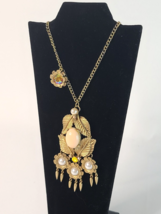 Vintage Style Repurposed Chandelier Statement Necklace 18" - £5.36 GBP