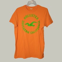 Hollister Mens Shirt Medium Southern California Short Sleeve Orange - £10.10 GBP