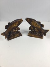Gorgeous Koi Fish Bookends Narcoware Made in Japan Cleveland, O. Ships ASAP - £41.59 GBP