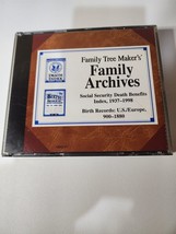 Family Tree Maker’s Archives: Death Index 1937-1998 &amp; Birth Records 900-1880 - $19.79