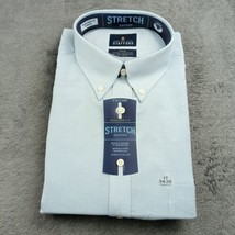 Stafford Men&#39;s Regular Fit Stretch Oxford Wrinkle Free Long Sleeve Dress Shirt  - £25.75 GBP