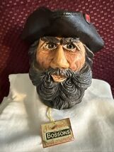 Blackbeard Pirate England  Vintage Bossons chalkware heads. 1992 Excelle... - $1,096.59 MXN