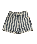 Zara Womens Denim Jean Shorts Size 2 Blue Striped 24X3 Colorful Jeans Short - £15.54 GBP