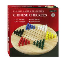 Classic Wooden Chinese Checkers Board Game - Pegs - £50.88 GBP