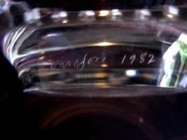 Orrefors Heavy Cut Crystal Bowl Designed &amp; Signed by Edwin Ohrstrom, 1952 - $213.75