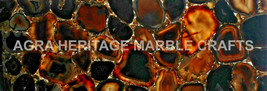 4&#39;x2&#39; Buy Marble Top Dining Table Online Black Agate Stone Baklit Art Decor E275 - £1,229.27 GBP