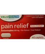 ValuHealth Extra Strength Pain Relief, Acetaminophen 500 mg, 40 Caplets - $3.46