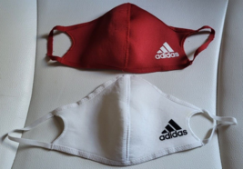 Set of 2 Used Adidas Childrens Face Masks Red White Cold Flu Protection ... - $184.69 MXN