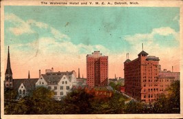The Wolverine Hotel &amp; Y.M.C.A -DETROIT Mich (Mi) -RARE 1924 Postcard -BK45 - £5.45 GBP