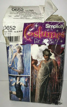 Simplicity Costume 0652 Flapper Dress Complete Adult Size RR 14 16 18 20 - $57.93 MXN