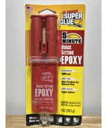 Epoxy,5 Minute 1 Oz Syringe by SUPER GLUE CORP 1200 Psi Light Yellow Bra... - £8.14 GBP