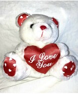 teddy Bear  I LOVE YOU  HEART  decoration plush white - €12,17 EUR
