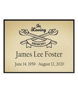 Crossed Tools Name Plates For Cremation Urns - $27.28 CAD