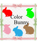 Color Bunny 1-Digital Clipart-Art Clip-Gift Card-Banner-Gift Tag-Jewelry... - $37.30 MXN