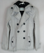 Maurices Women&#39;s Gray Button-Up Fashion Coat Size Small - $16.48